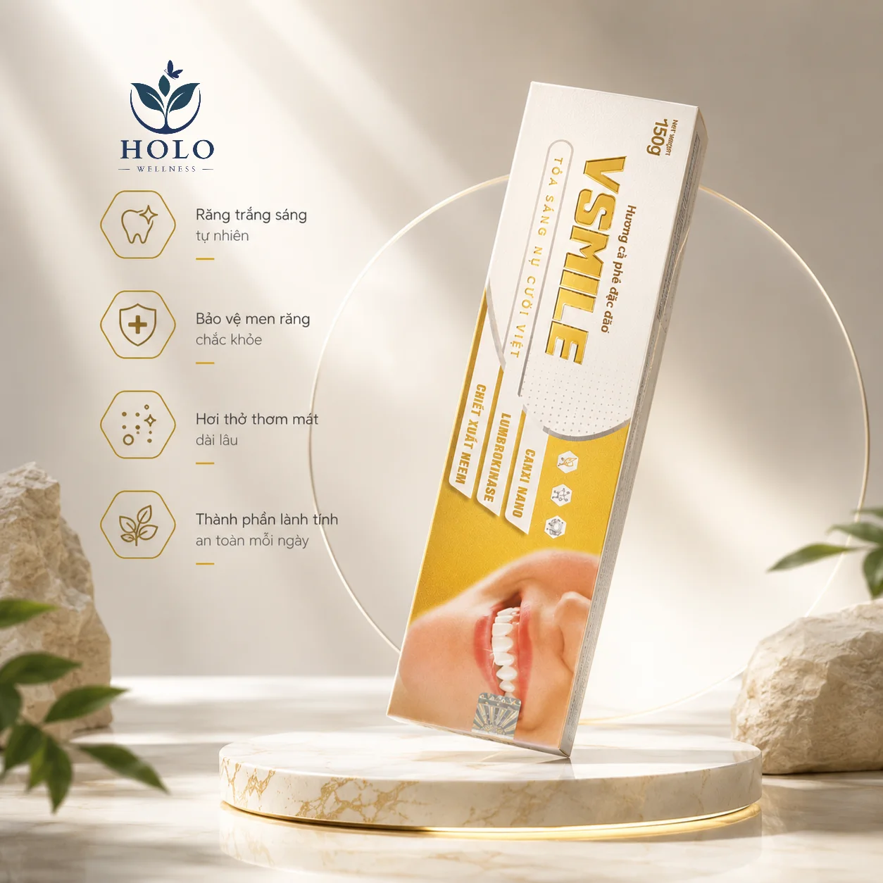 KEM ĐÁNH RĂNG VSMILE – TỎA SÁNG NỤ CƯỜI VIỆT (150G)