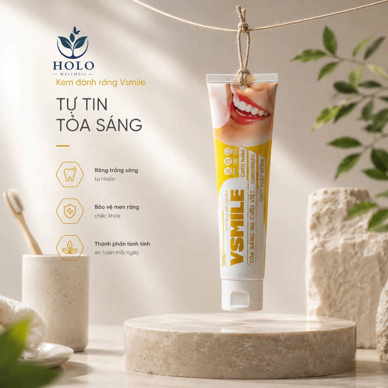 KEM ĐÁNH RĂNG VSMILE – TỎA SÁNG NỤ CƯỜI VIỆT (150G)