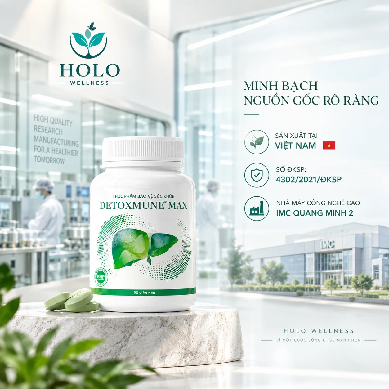 THỰC PHẨM BẢO VỆ SỨC KHỎE DETOXMUNE MAX – GIẢI ĐỘC GAN, TĂNG CƯỜNG ĐỀ KHÁNG (Hộp 30 Viên)